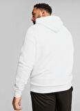 68257202 ESS No. 1 Logo Hoodie TR P Beyaz Kapüşon Yaka Lastikli Bel Regular Fit Baskılı Erkek Sweatshirt