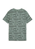 Puma Yeşil Erkek Çocuk T-Shirt 68514630-MID90S AOP Tee B Green Moo