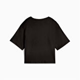 Puma ESS Cropped No:1 Logo Tee Siyah Kadın Spor Tişört - 684972 01