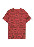 Puma Kırmızı Erkek Çocuk  T-Shirt 68514615-MID90S AOP Tee B Red Fire