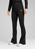 63154201 ESS High-Waist Flared Legg Siyah Lastikli Bel Slim Fit Kadın Tayt
