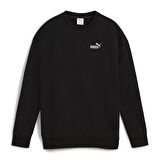 Ess No.1 Logo Relaxed Crew Kadın Siyah Günlük Stil Sweatshirt 68497501