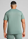 52590830 M TAD ESSENTIALS SOLID CAT Yeşil Yuvarlak Yaka Regular Fit Erkek T-Shirt