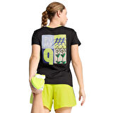 Graphics Kadın Siyah Koşu T-Shirt 52655301