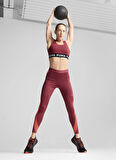Puma 52667917 W PUMA STRONG COLORBLOCKTI Beyaz Blok Desenli Kadın Tayt