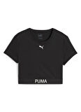 Puma 52680501 W PUMA STRONG TEE - SHORT Kırmızı Yuvarlak Yaka Crop Düz Kadın T-Shirt