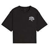 Class Relaxed Crop Kadın Siyah Günlük Stil T-Shirt 68503001