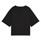 Class Relaxed Crop Kadın Siyah Günlük Stil T-Shirt 68503001