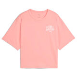 Class Relaxed Crop Kadın Pembe Günlük Stil T-Shirt 68503018