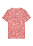 Puma Pembe Kız Çocuk T-Shirt 68510624-FLAMING LOVE AOP Tee G Pea