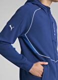 63061504 BMW MMS HOODED SWEAT JACKE Mavi Kapüşonlu Normal Bel Regular Fit Erkek Zip Ceket