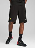 63018401 Ferrari Race Sweatshorts P Siyah Lastikli Bel Regular Fit Erkek Şort