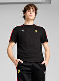 63019601 Ferrari Race MT7 Tee Beyaz Yuvarlak Yaka Regular Fit Erkek T-Shirt