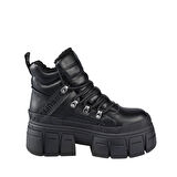 Kadın Oxford ( Klasik) 1622608 Buffalo GOSPHER HIKE MID PAD - VEGAN Nappa- Black