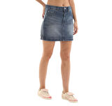 JW2649-K adidas Denım Mını Skt Kadın Elbise - Etek Mavi