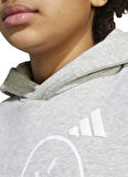 adidas Baskılı Erkek Çocuk Gri Sweatshırt JN2162 J SMI HOODIE