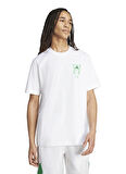 adidas JX7475 M STAD CROWD T Beyaz Bisiklet Yaka Bol Kesim Baskılı Erkek T-Shirt