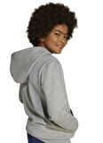 adidas Baskılı Erkek Çocuk Gri Sweatshırt JV7336 J CLGT OH FL HD