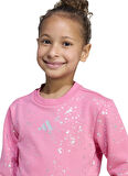 adidas Düz Siyah - Pembe Kız Çocuk Eşofman Takımı JW2419 LG GLAM SET