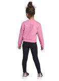 adidas Düz Siyah - Pembe Kız Çocuk Eşofman Takımı JW2419 LG GLAM SET