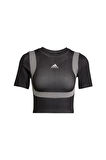 adidas  Kadın  Siyah  T-shirt SEAMLESS TEE JV7159