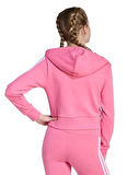 adidas Düz Kız Çocuk Pembe Sweatshırt JY4983 JG 3S FT FZ CRO