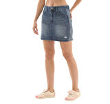 JW2649-K adidas Denım Mını Skt Kadın Elbise - Etek Mavi