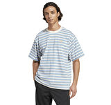 KB8355-E adidas Strıpe Tee Erkek T-Shirt Açık Mavi