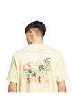 adidas Erkek  Sarı  T-shirt GRAPHIC TEE KC4958