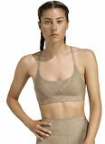 adidas JX4741 LS AOP BRA Taupe Sporcu Sütyeni
