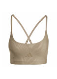 adidas JX4741 LS AOP BRA Taupe Sporcu Sütyeni