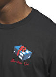 adidas JV8438 M HLDY GFTBOX T Siyah Bisiklet Yaka Normal Düz Erkek T-Shirt