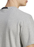 adidas KB6967 D4T X TEE Açık Gri Bisiklet Yaka Bol Kesim Düz Erkek T-Shirt
