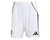 adidas Erkek Manchester United 25/26 İç Saha Şortu Erkek Futbol Şortu JI7430 Beyaz