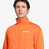 adidas Terrex Multi Climawarm Half Zip Tech Üst Erkek Turuncu Yürüyüş Polar