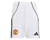 adidas Çocuk Manchester United 25/26 İç Saha Şortu Çocuk Futbol Şortu JP3017 Beyaz