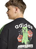 adidas Baskılı Erkek Çocuk Siyah Sweatshırt JW7723 CREW