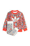 adidas  Bebek Kırmızı  Eşofman CREW SET JY3018