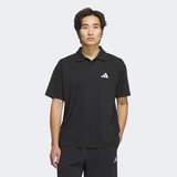 adidas Essentials Plus Bol Kesim Küçük Logolu Kısa Kollu Erkek Siyah Polo T-Shirt