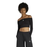 Adidas Ess Rib LS Kadın Tişört Siyah Crop L