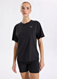 Puma 68951401 TRAINING Relaxed Tee PUMA Siyah Yuvarlak Yaka Regular Fit Düz Kadın T-Shirt