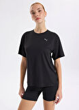 Puma 68951401 TRAINING Relaxed Tee PUMA Siyah Yuvarlak Yaka Regular Fit Düz Kadın T-Shirt