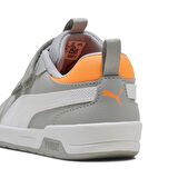 Puma Multiflex 2 SL V PS-Gray Echo-White Çocuk Ayakkabı-Gri