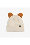 Animal Mid Crown Çocuk Beyaz Bere