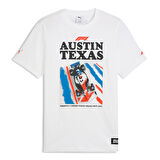 F1 Austin Unisex Beyaz Günlük Stil T-Shirt 63023401