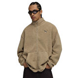 Ess Elevated Sherpa Full-Zip Erkek Kahverengi Günlük Stil Sweatshirt 68825955