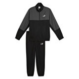 Woven Colorblock Erkek Siyah Günlük Stil Eşofman Takımı 68817301