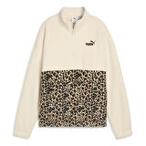 Ess Graphic Animal Crew Kadın Bej Günlük Stil Sweatshirt 68808387