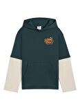 Puma Düz Erkek Çocuk Yeşil Sweatshırt 68847375-MID90s Layered Hoodie FL B