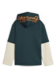 Puma Düz Erkek Çocuk Yeşil Sweatshırt 68847375-MID90s Layered Hoodie FL B